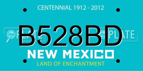B528BD New Mexico License Plate