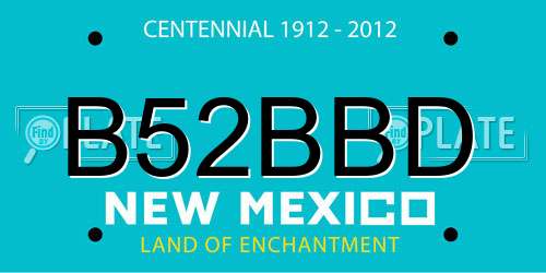 B52BBD New Mexico License Plate