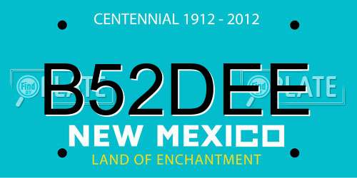 B52DEE New Mexico License Plate