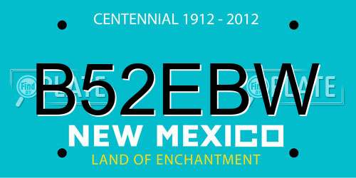 B52EBW New Mexico License Plate