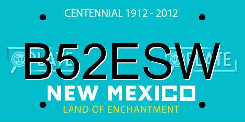 B52ESW New Mexico License Plate