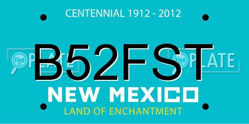 B52FST New Mexico License Plate