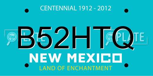 B52HTQ New Mexico License Plate