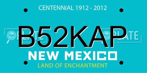 B52KAP New Mexico License Plate