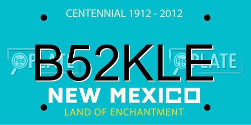 B52KLE New Mexico License Plate
