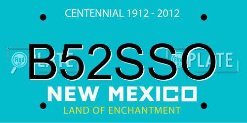 B52SSO New Mexico License Plate
