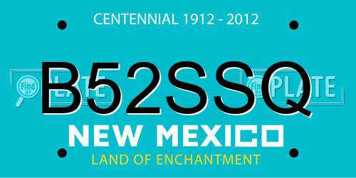 B52SSQ New Mexico License Plate