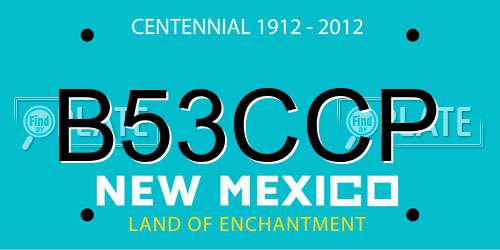 B53CCP New Mexico License Plate
