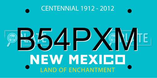 B54PXM New Mexico License Plate