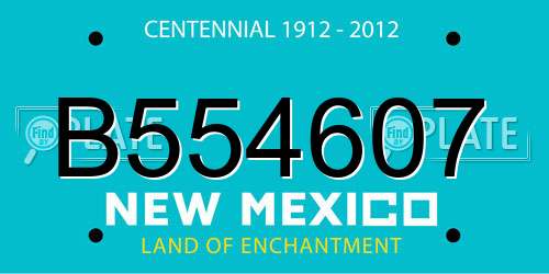 B554607 New Mexico License Plate