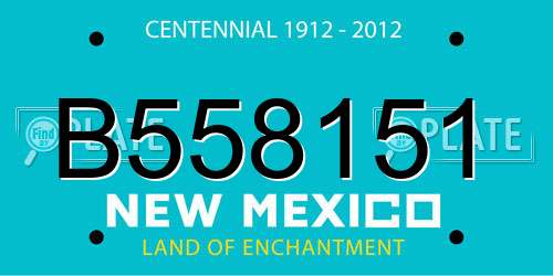 B558151 New Mexico License Plate