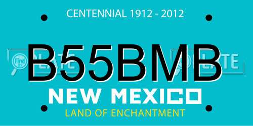 B55BMB New Mexico License Plate