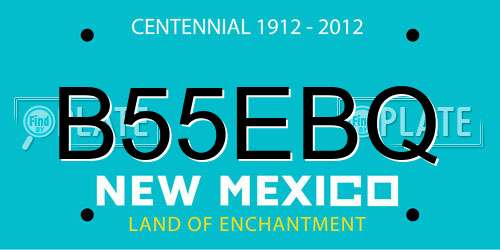 B55EBQ New Mexico License Plate