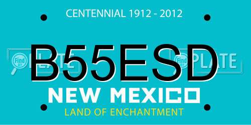 B55ESD New Mexico License Plate