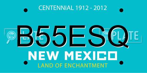 B55ESQ New Mexico License Plate