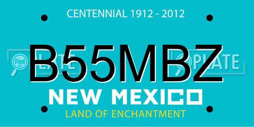 B55MBZ New Mexico License Plate