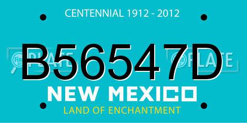 B56547D New Mexico License Plate