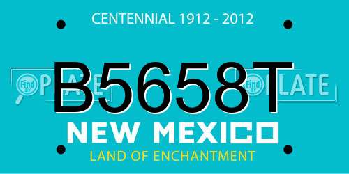 B5658T New Mexico License Plate