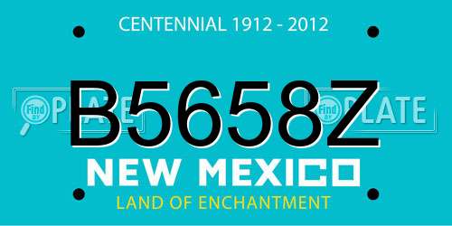 B5658Z New Mexico License Plate