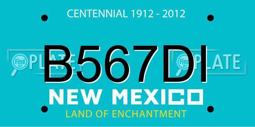 B567DI New Mexico License Plate