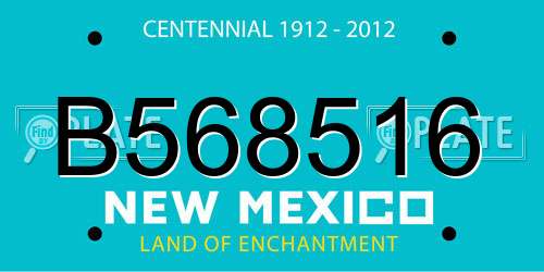 B568516 New Mexico License Plate