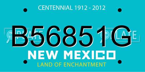B56851G New Mexico License Plate