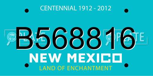 B568816 New Mexico License Plate