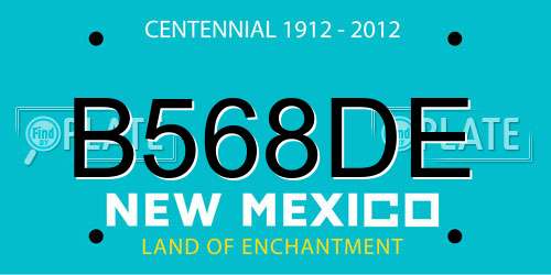 B568DE New Mexico License Plate