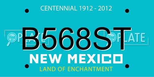 B568ST New Mexico License Plate