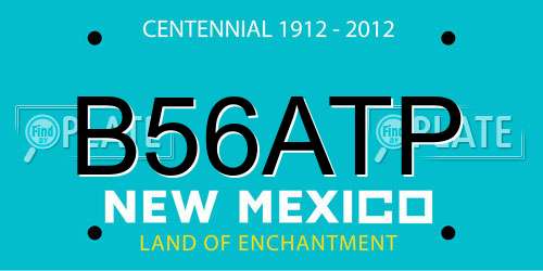 B56ATP New Mexico License Plate