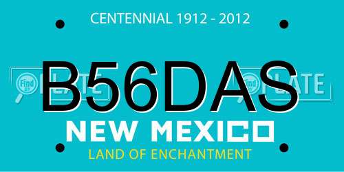 B56DAS New Mexico License Plate