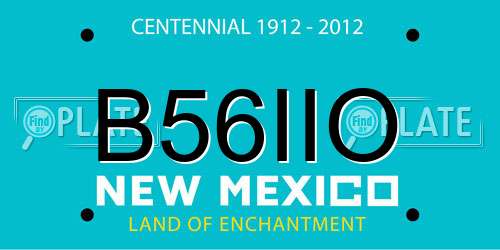 B56IIO New Mexico License Plate