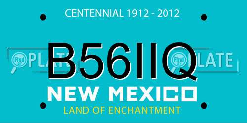 B56IIQ New Mexico License Plate