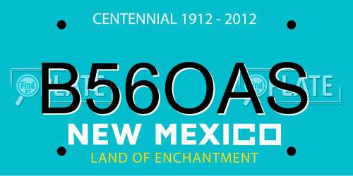 B56OAS New Mexico License Plate