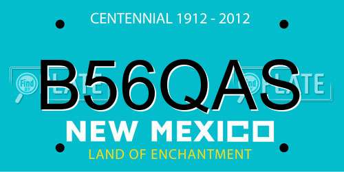 B56QAS New Mexico License Plate