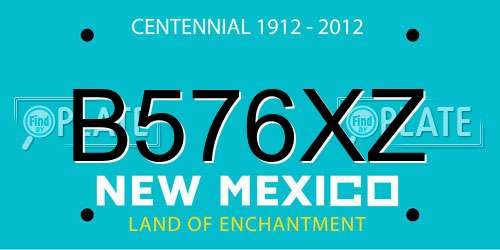 B576XZ New Mexico License Plate