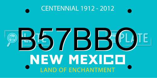 B57BBO New Mexico License Plate