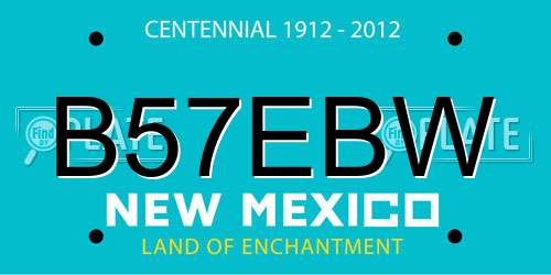 B57EBW New Mexico License Plate
