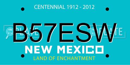 B57ESW New Mexico License Plate