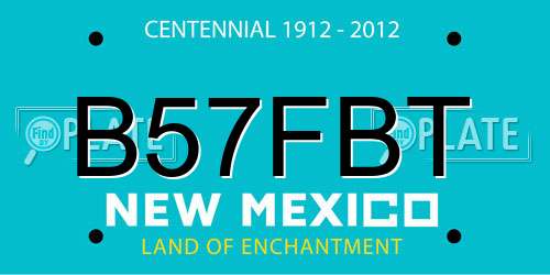 B57FBT New Mexico License Plate
