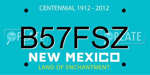 B57FSZ New Mexico License Plate