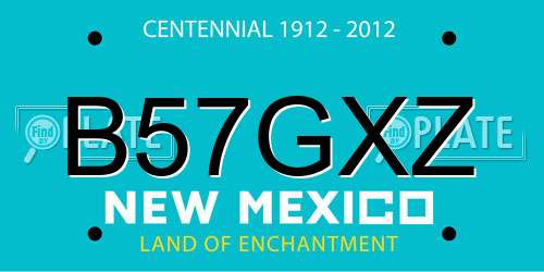 B57GXZ New Mexico License Plate