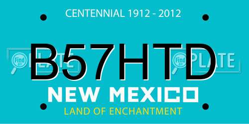 B57HTD New Mexico License Plate