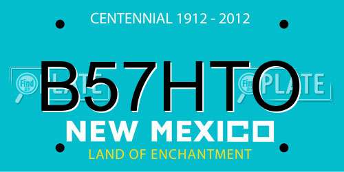 B57HTO New Mexico License Plate