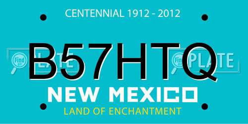 B57HTQ New Mexico License Plate