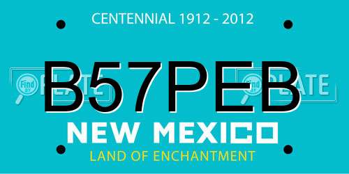 B57PEB New Mexico License Plate