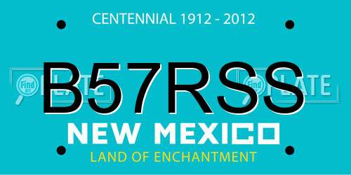 B57RSS New Mexico License Plate