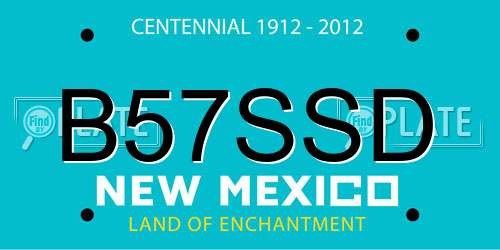B57SSD New Mexico License Plate