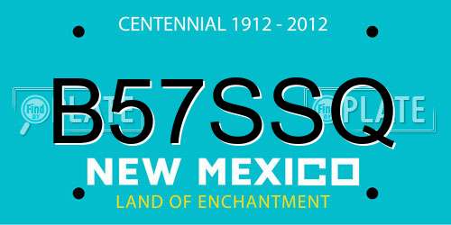 B57SSQ New Mexico License Plate