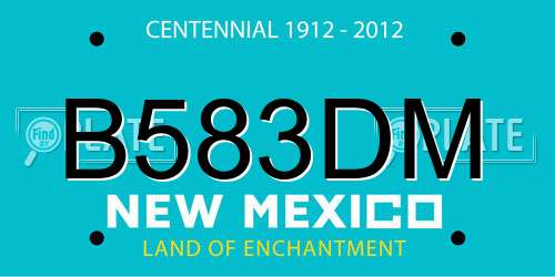 B583DM New Mexico License Plate